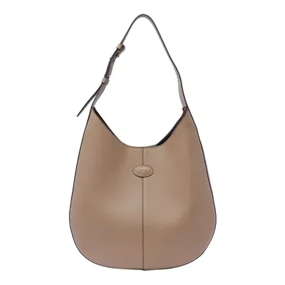 Tod's Small Di Leather Shoulder Bag In Beige