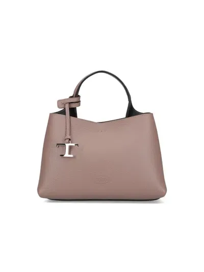 Tod's Micro Leather Bag In Beis