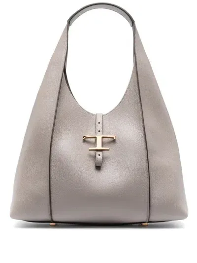 Tod's Timeless T Bags In Nude & Neutrals