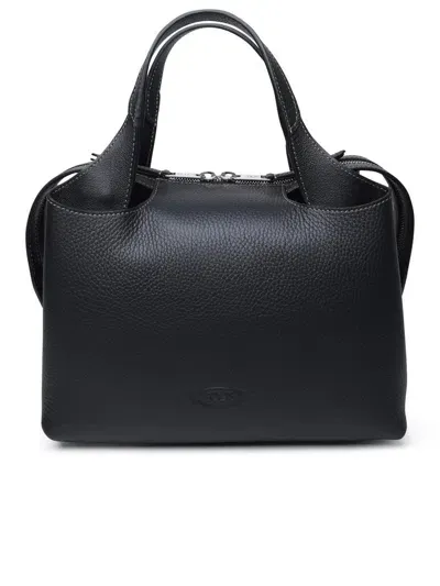 Tod's T Case Leather Tote Bag In Black