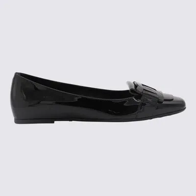 Tod's Black Leather Flats