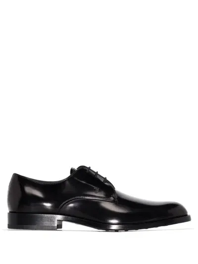 Tod's Black Leather Loafers