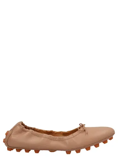 Tod's 'bubble' Ballet Flats In Beige