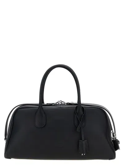 Tod's Medium Leather Dock Bag In Black