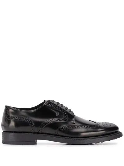 Tod's Laced Up Shoes In Black