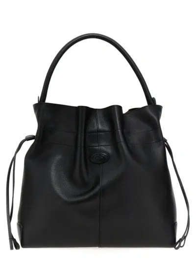 Tod's Di Bag Medium Drawstring Bucket Bag In Black