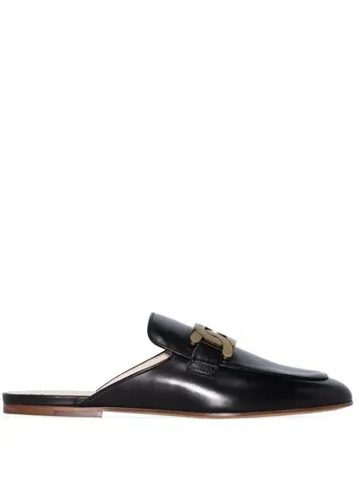 Tod's Black Slides And Flip Flops