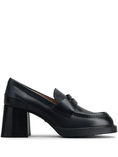 Tod's 85mm Almond-toe Leather Pumps In Black