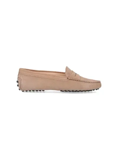 Tod's Gommino Loafers In Beige