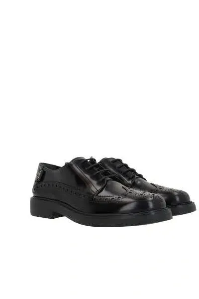 Tod's Leather Laced-up Shoes Tods In Black