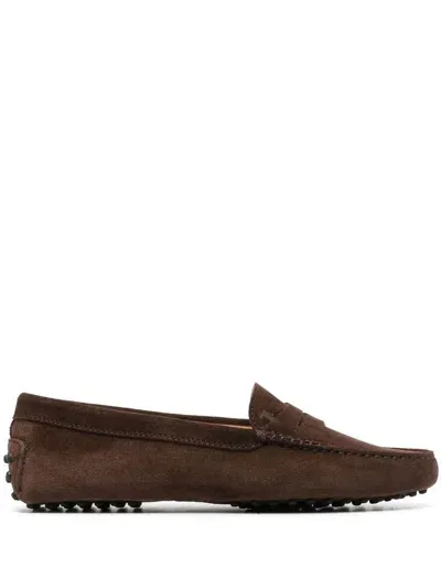 Tod's Flat Shoes In Brown