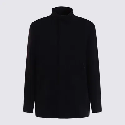 Tod's Navy Blue Cotton Coat