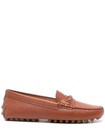 Tod's Gommino Leather Loafers In Brown