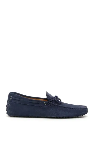 Tod's Blue Gommino Loafers In Multicolor