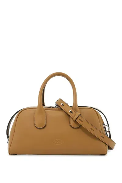 Tod's Smooth Leather Darsena Handbag In Brown