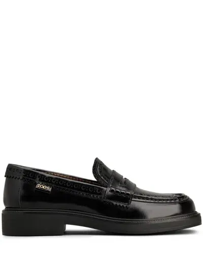 Tod's Hook Loafer Shoes In Black