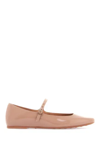 Tod's Leather Ballet Flats In Cream