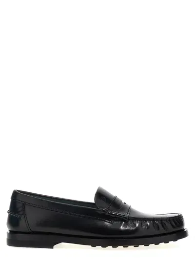 Tod's Leather Loafers In Black