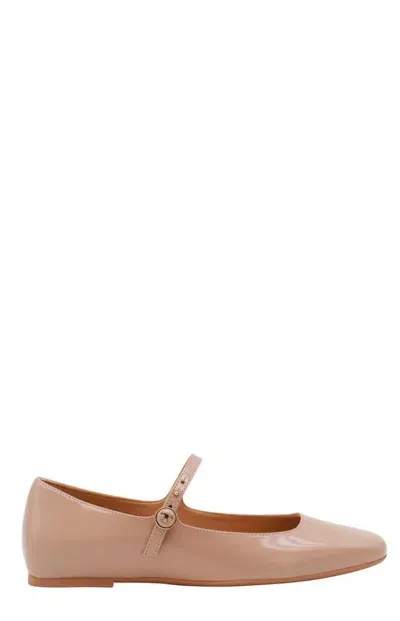 Tod's Pink Leather Flats In Rosado