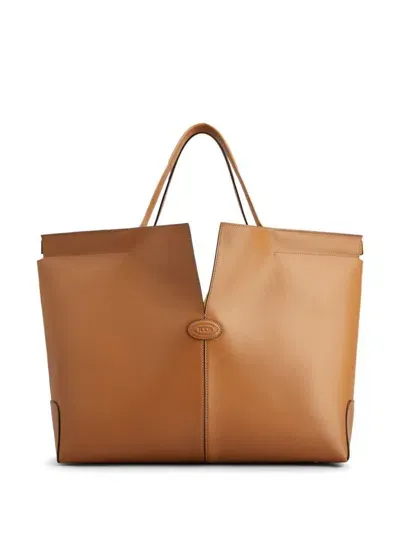 Tod's Brown Di Folio Medium Tote Bag