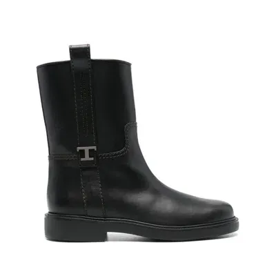 Tod's Black Leather Boots