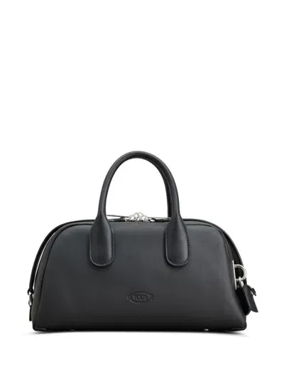 Tod's Smooth Leather Darsena Handbag In Black