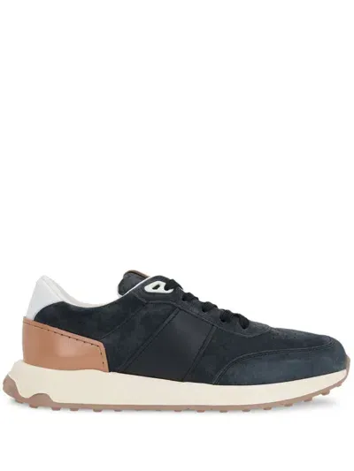 Tod's Panelled Sneakers In Blau