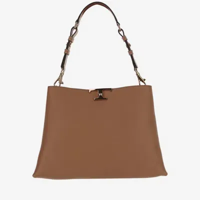 Tod's T Timeless Shoulder Bag In Brown