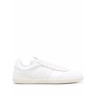 Tod's Tabs Leather Sneakers In White