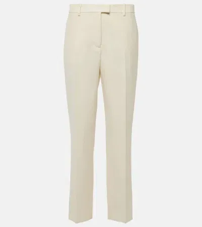 Tod's Virgin Wool Straight Pants In White