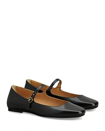 Tod's Elegant Patent Leather Ballet Flats In Black