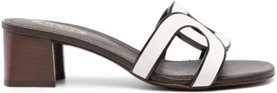 Tod's White Leather Sandal