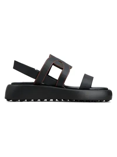 Tod's Leather Kate Sandals In Nero