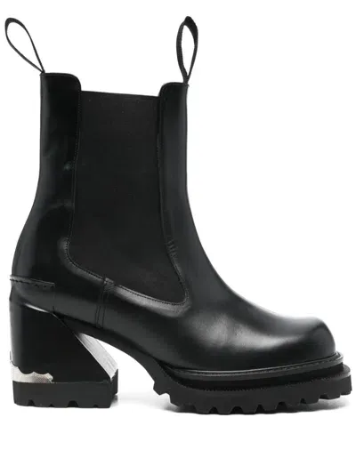 Toga 95mm Leather Boots In Black