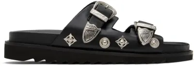 Toga Virilis Black Buckle Sandals