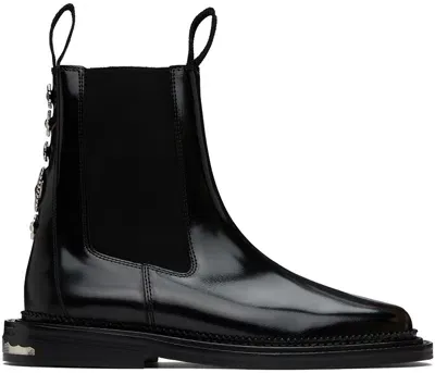 Toga Virilis Black Side Gore Chelsea Boots