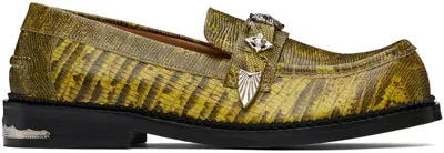 Toga Virilis Yellow Croc-embossed Loafers