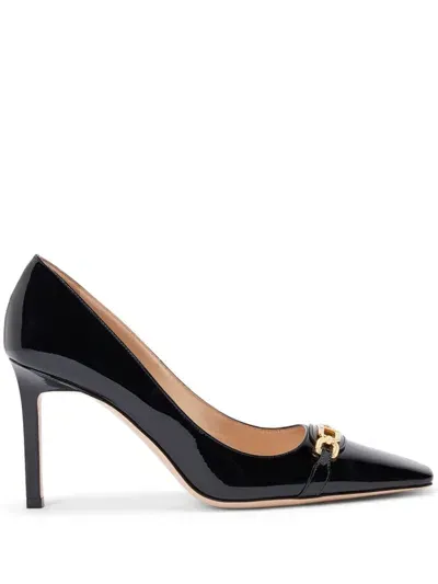 Tom Ford 85mm Whitney Shiny Leather Pumps In Black