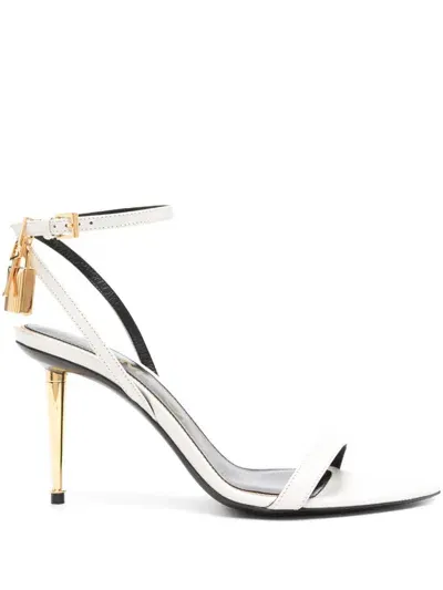 Tom Ford 90mm Naked Sandals In Weiss