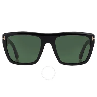 Tom Ford Alberto Sunglasses In Black / Green