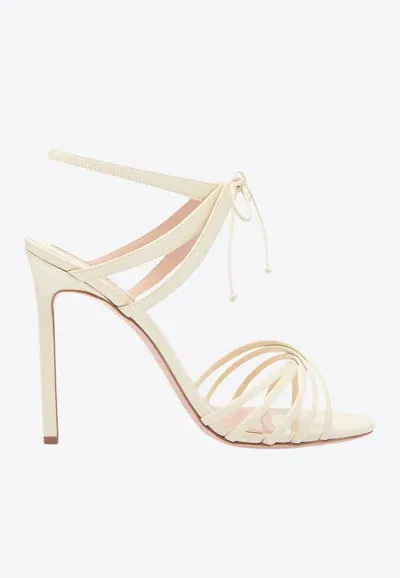 Tom Ford 85mm Angelica Patent Leather Sandals In Ivory