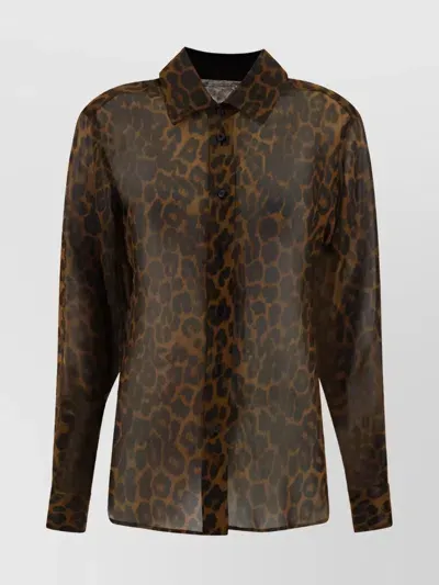 Tom Ford Leo Gerogette Shirt In Multicolor