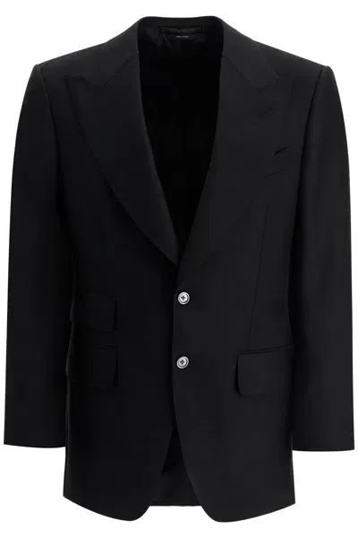 Tom Ford Atticus Single-breasted Jacket In Wool And In Black