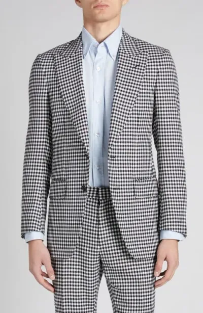 Tom Ford Atticus Tattersall Wool & Cashmere Suit In Zblaw Black/white