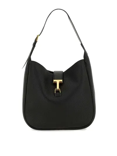 Tom Ford Large Tara Crazy Shoulder Bag In Black