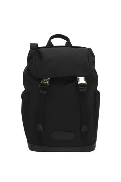 Tom Ford Buckles Nylon Backpack In Black