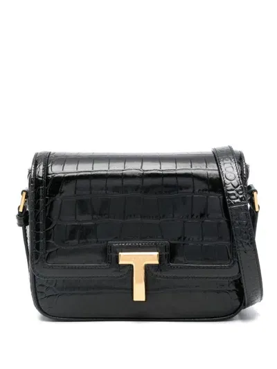 Tom Ford Small Wallis Shoulder Bag In Black