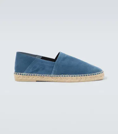 Tom Ford Barnes Suede Espadrilles In Blue