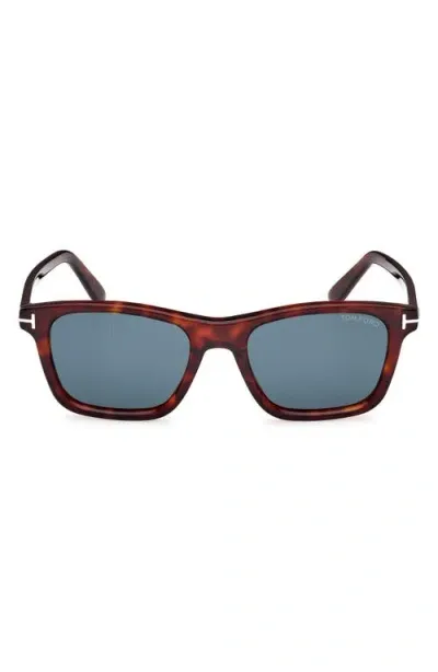 Tom Ford Barron 54mm Square Sunglasses In Brown