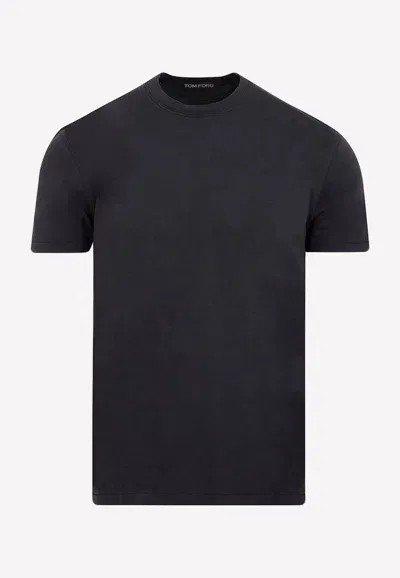 Tom Ford Basic Cotton T-shirt In Black